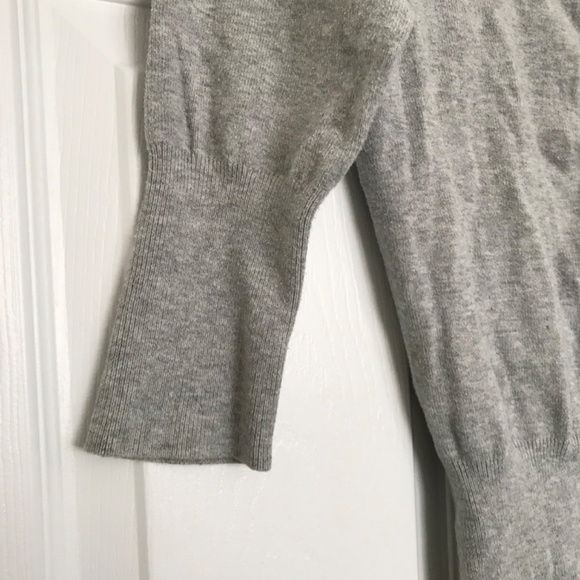 Y2K Costa Blanca Button Cardigan Top Blouse XS Light Grey Half Sleeve - Picture 6 of 9